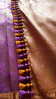 Pattu Saree Kongulu Designs, Net Patch Work Blouse Designs, Saree Pallu Resa, Kongu Mudulu Designs For Pattu Sarees, Simple Saree Tassels Designs, Kucchu Designs Saree