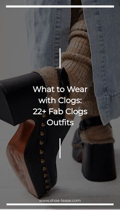 Looking for how to wear clogs in 2022? Check out what to style with clogs outfits including right dresses, skirts, jeans & more on shoe-tease.com! What To Wear With Clogs, How To Wear Clogs Outfits, Clogs With Dresses, Clog Shoes Outfit, How To Style Clogs, How To Wear Clogs, Clogs Outfits, Monochromatic Aesthetic, Studded Clogs