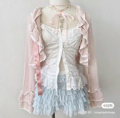 Shojo Manga Outfits, Himejaki Outfits, Himekaji Outfits Summer, Kawaii Fashion Outfits Casual, Himekaji Outfits, Drippy Fits, Knitted Romper, Lovely Clothes