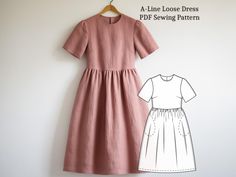 a line loose dress sewing pattern