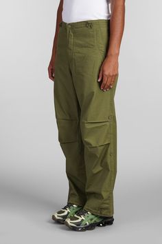 Pants in green cotton, frontal closure with zip and buttons, side pockets, flap back pockets, straight leg, 100% cotton, Made in IndiaGender: MenMaterial: COTTONColor: GREENMade in: ITProduct ID: 408499_5304*Import tax/duty will be calculated at checkout (If applicable) Tom Ford Handbags, New Bottega, Jimmy Choo Bag, Frontal Closure, Military Inspired, Green Cotton, Latest Trends, Dolce And Gabbana, Straight Leg