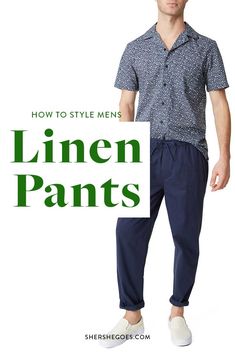 Linen is the perfect "classy yet casual" summer fabric. Strong, absorbent, and lightweight, linen is a summer staple that will instantly elevate your wardrobe. Keep reading for our favorite linen pants to check out this summer! #linen #linenpants #menslinenpants linen pants, linen pants outfit, linen pants outfit men, best linen pants, best linen pants for men, men's linen pants, best men's linen pants, linen pants for men, how to style men's linen pants Mens Linen Pants Outfit Beach Weddings, Blue Linen Pants Outfit Men, Men’s Linen Pants Outfit, Blue Linen Pants Outfit, Linen 2023, Olive Linen Pants