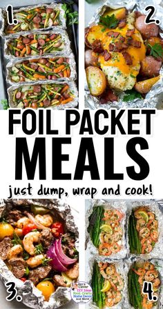 Best Foil Packet Meals For Grill Or In The Oven Aluminum Foil Meals Ovens, Vegetarian Hobo Foil Packs, Steak Packets In Oven, Foil Packets For The Grill Chicken, Hobo Meals In Oven Foil Dinners, Veggie Foil Packets For The Oven, Foil Wrapped Meals, Foil Pan Meals, Hamburger Foil Packets For The Oven