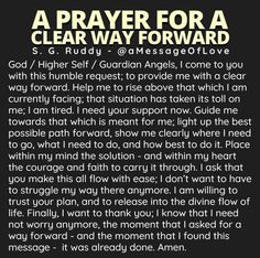 a prayer for a clear way forward