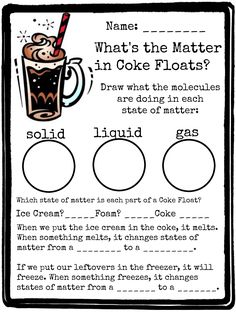 a printable ice cream floater with instructions to make it easier for kids to learn how