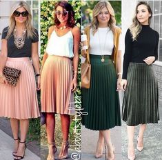 Pleated Skirt Outfit, Blue Pleated Skirt, 일본 패션, Stil Elegant, Different Outfits, Fashion Tips For Women, Fashion Editor