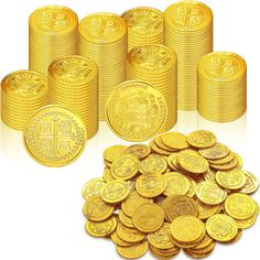 PRICES MAY VARY. a Large Number of Quantity: you will receive 500 pieces of pirate coins, ample quantity meet your various parties demands; You can also share them with family and companions for a fun time together Lightweight and Stable: these fake gold coins are made of quality plastic, not easy to break or deform, full of luster, lightweight but sturdy, can nice keep their shine and texture for a long time Small Coins: measuring approximately 1.18 inch in diameter and 0.06 inch in thickness, Pirate Party Decorations, Pirate Party Favors, Pirate Toys, Pirates Gold, Treasure Hunt Games, Pirate Coins, Treasure Coin, Pirate Theme Party, Halloween Adventure