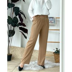 Faye Straight cut Pants with Pockets | Shopee Malaysia