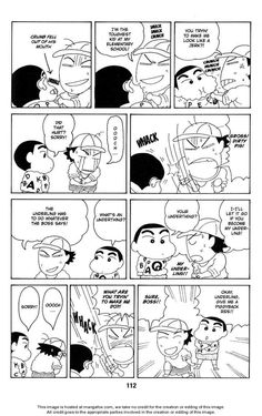 an anime story page with cartoon characters and their faces in black and white, including the title