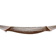 a brown hammock hanging from the side on a white background with clippings