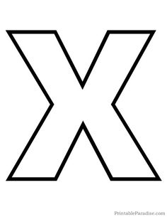 the letter x that is black and white