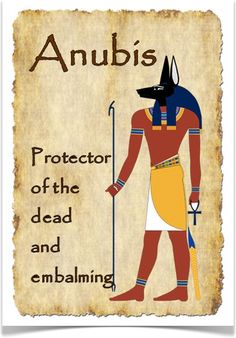 anubis is the protector of the dead and embaling egyptian mythology, ancient egypt, person, gods and goddesss, deities, god pictures to print on canvas, art, symbols, book design, wallpaper, paper, old books, bible, typoice,