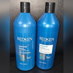 Shampoo And Conditioner Large Set Brand New Redken Extreme Shampoo Gently Cleanses The Hair While Strengthening Damaged Or Distressed Hair And Making It Feel And Look Healthier. Creates More Manageable, Stronger And Shinier Hair. The Extreme Strength Repair Conditioner Is Designed To Provide Intensive Conditioning And Repair For Damaged, Weak, Or Over-Processed Hair. This Conditioner Is Formulated With A Blend Of Nourishing Ingredients That Work Together To Restore And Strengthen The Hair. Price Redken Extreme Shampoo, Redken Extreme, Redken Hair Products, Shampoo And Conditioner Set, Shiny Hair, Hair Shampoo, Shampoo And Conditioner, Womens Hairstyles, Hair Hair