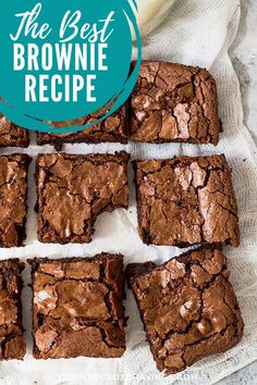 the best brownie recipe ever is made with only four ingredients, and it's so easy to make