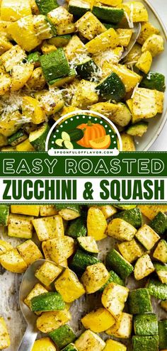 an easy roasted zucchini and squash recipe