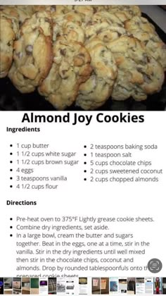 a recipe for chocolate chip cookies with instructions