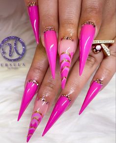 Pink Stiletto Nails, Stilleto Nails Designs, Acrylic Nail Polish, New Nail Designs, Summer 2025, Nail Envy, Toes Designs, Pink Nail Designs