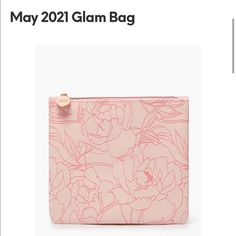 Fresh Spring Floral Vibes, The May Glam Bag Features A Detailed Line Illustration Of Peonies With A Monochromatic Pink Color Scale. The Color Combination Of The Rose Gold Metal Zipper Puller, Pink Peonies, And The Rosy Lining Inside Is So Beautiful. Plus, The Material Is So Soft And Smooth. Crafted With A Durable Faux Leather, This Bag Can Handle It Allspills Wipe Away Easily. Cosmetic Pouch, Bag Only, Makeup Bag, Travel, Toiletries, Etc. Betty Boop Makeup, Monochromatic Pink, Powder Cleanser, Ipsy Makeup Bag, Magic Bag, Ipsy Glam Bag, Beauty Blenders, Makeup Bag Travel, Glam Bag