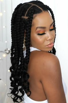 Coi Leray Braids With Beads, Hair Jazz, Hair Braid Patterns, Braids Tutorial, Cute Natural Hairstyles, Nail Work