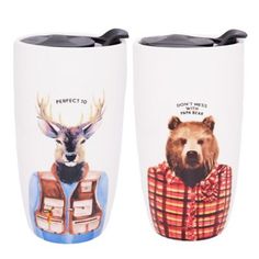 This Red Shed exclusive set is the perfect on-the-go gift for the hunter in your life. This Hunting Travel Mug Set includes two travel mugs with lids. This set includes one mug with a bear design and the other mug has a deer design. Durable ceramic Includes travel lids Measures approximately 6.5 in. tall Sold exclusively at Tractor Supply Shed Hunting, Mugs With Lids, Red Shed, Deer Design, Hunting Trip, Tractor Supplies, Tractor Supply, A Deer, The Hunter