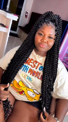 Island twistSenegalese twistHavana twistTwo strand twistSummer hairstyles. Crochet Twist Hairstyles, Long Twist Braids, Havana Twist Hairstyles, Rope Twist Braids, Two Strand Twist Hairstyles, Hair Styles Ideas, Senegalese Twist Hairstyles, Havana Twist, African Hair Braiding Styles