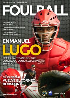 a baseball player wearing a catchers mitt on the cover of a magazine