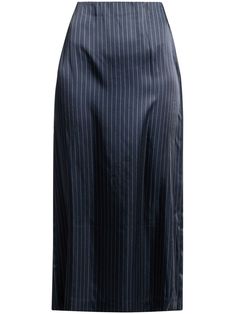 Find VINCE Pinstripe-pattern Pencil Midi Skirt on Editorialist. blue/white pinstripe pattern pencil design concealed rear zip fastening high waist straight hem Pencil Midi Skirt, Blue Midi Skirt, Pinstripe Pattern, Pencil Design, Pencil Skirts, Midi Skirt Pencil, Fashion Inspiration Design, Mood Board Fashion, Straight Skirt