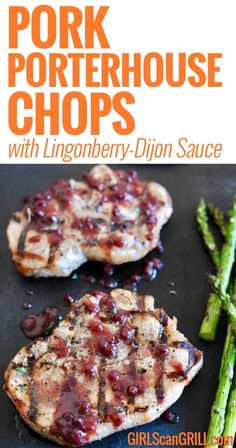 pork porterhouse chops with linguinberry - dijon sauce are the perfect side dish