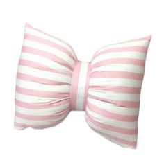 a pink and white striped bow tie