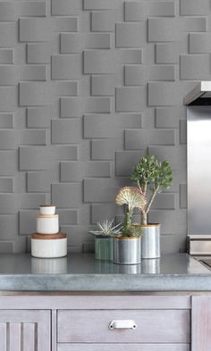 geometric kitchen wallpaper ideas 3d Stone Wall, Free Wallpaper Samples, Room Wall Tiles, Transitional Wallpaper, Stone Wall Design, 3d Wall Tiles, Wall Tiles Design, 3d Tiles, Plain Wallpaper