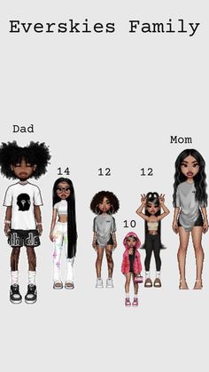 an image of the size and height of different children's dolls in each family