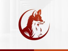 an animal logo with the head of a fox