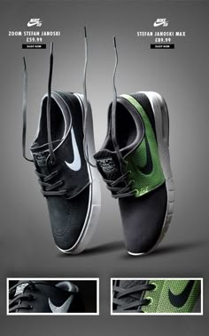 Shoes Banner, Vintage Nike Shoes, Nike Sb Janoski, Nike Sb Zoom Stefan Janoski, Shoe Advertising, Shoes Fashion Photography, Athletic Wear Womens, Flip Image