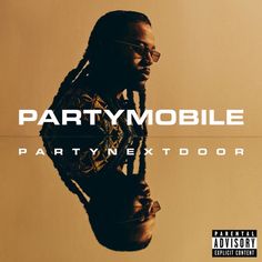 a man with dreadlocks standing in front of a brown background and the words partymobile on it