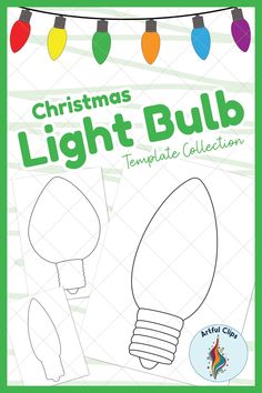 the christmas light bulb template collection