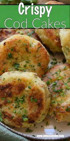 Crispy Cod Cakes Potato Fish Cakes Recipe, Fish Cakes With Potatoes, Portuguese Fish Cakes, Cod Fish Cakes With Potato, White Fish And Potato Recipes, Salt Cod Fish Cakes, Portuguese Cod Fish Cakes, Stuffed Cod Recipes, Cod Cakes Recipes