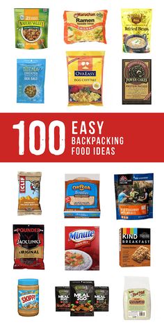 an image of the back cover of 100 easy backpacking food ideas