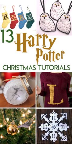 the cover of 13 harry potter christmas crafts