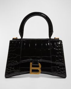 Balenciaga Top Handle Bag, Embossed Bag, Summer Tote, Balenciaga Black, Coach Swagger Bag, Square Bag, Handle Bag, Patch Pocket, Top Handle