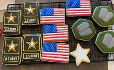 Army Retirement Cookies, Army Cookies, Army Decorated Cookies, Usmc Cookies, Army Promotion Cookies, Navy Chief Cookies Decorated, Welcome Back Party, Military Retirement Cake