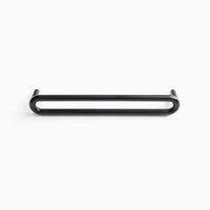 two black metal handles on a white background