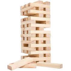 wooden blocks stacked up on top of each other