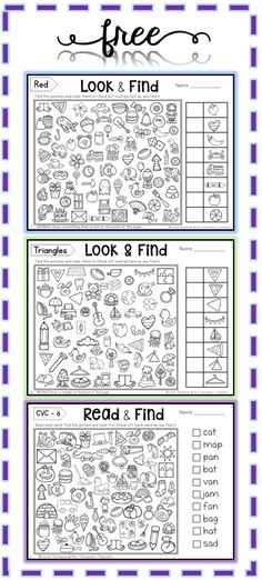 the free printable worksheet for kids to learn how to read and write