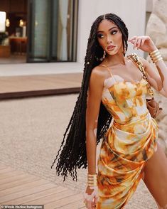 Winnie Harlow, Structured Dress, Orange Tie, Black Is Beautiful, Beautiful Black Women, Fashion Inspo Outfits, Beautiful People