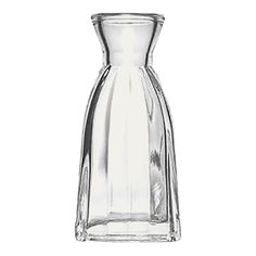 a clear glass vase on a white background