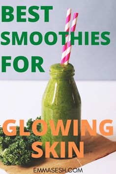 Skincare Tips For Teens, Loose Weight Smoothies, Tropical Green Smoothie, Drink Smoothies, Weight Smoothies, Skincare Stuff, Acne Clearing