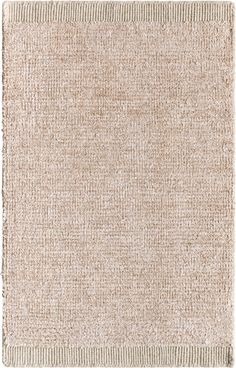 a beige rug with white stripes on it