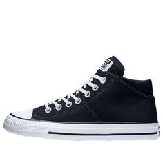 (WMNS) Converse Chuck Taylor All Star Madison Mid Black 563512C (SNKR/Retro/Mid Top/Women's) Converse Madison Mid Outfit, Mid Top Converse, Retro Converse Mid-top Sneakers, Mid-top Cotton Converse Sneakers, Converse Mid Tops, Black Low Platform Converse, Black Converse Mid-top Platform Sneakers, Converse High-top Black Sneakers With Speckled Midsole, Black Converse