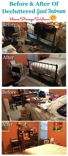 the before and after pictures of a bedroom