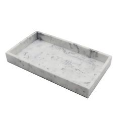 a white marble tray on a white background